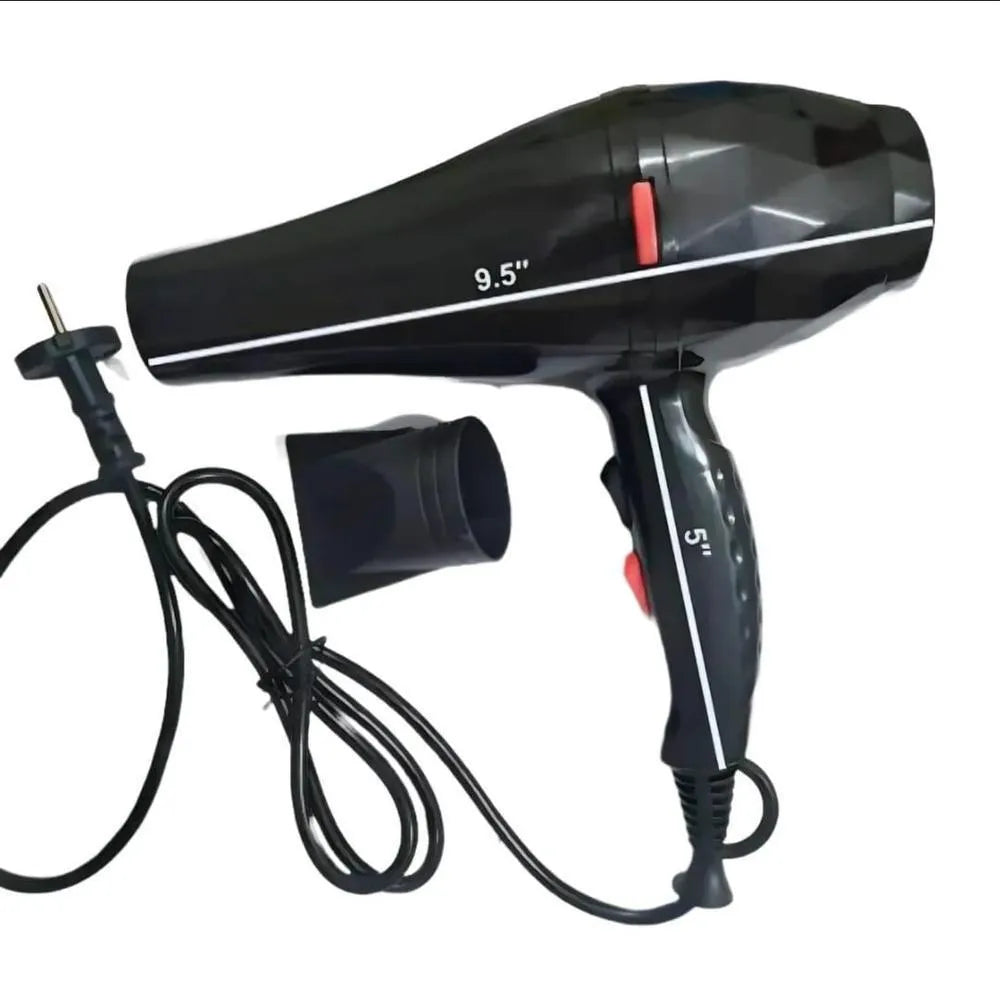 Fast Drying Hair Dryer for Women & Men – Lightweight ABS Hair Dryer with Ergonomic Handle – Black & Red