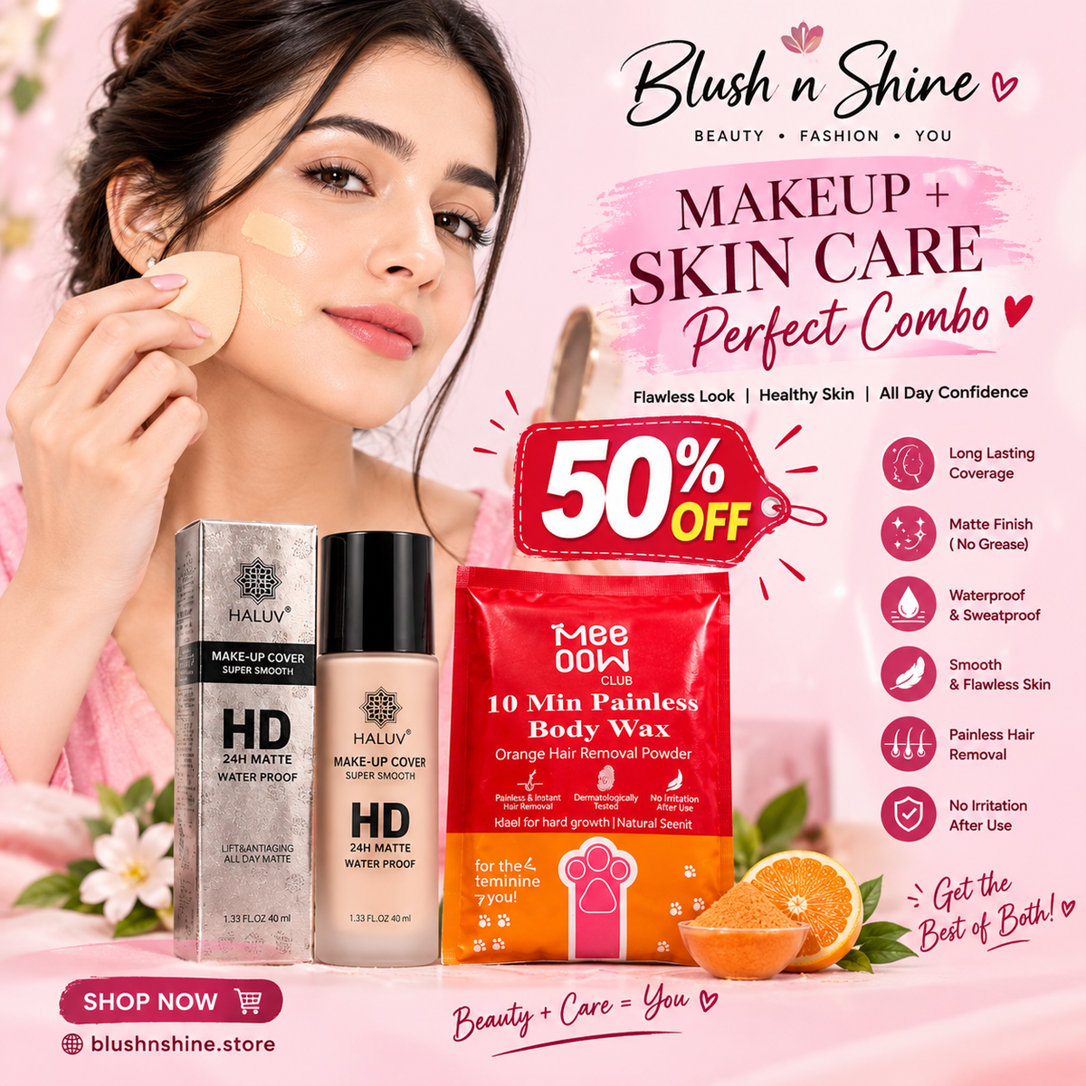 2-in-1 Beauty Deal Foundation+ Wax Powder