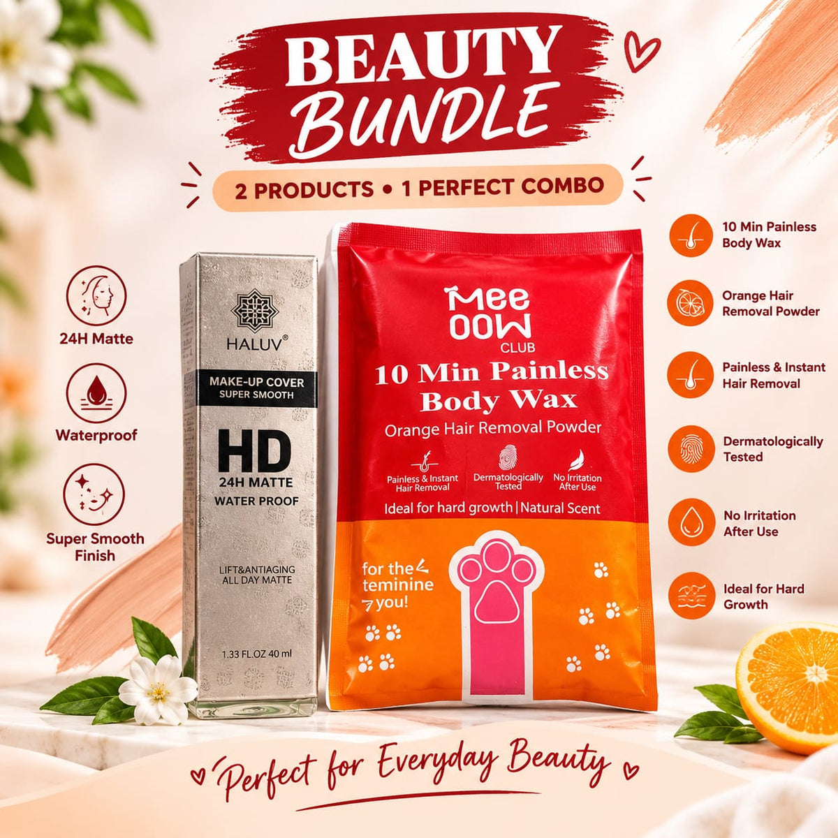 2-in-1 Beauty Deal Foundation+ Wax Powder