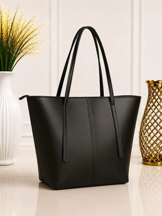 Women's Premium Leather Plain Shoulder Bag for Ladies
