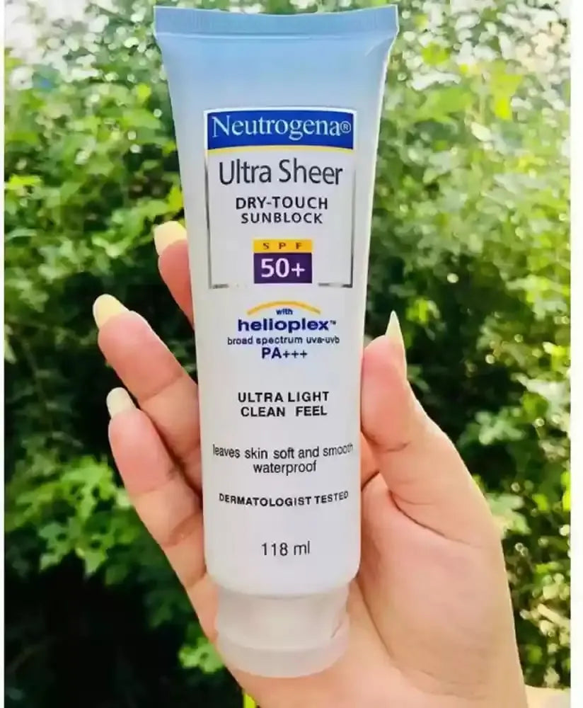 Neutrogena Ultra Sheer Dry Touch Sunblock SPF 50+ PA++++ | Lightweight Sunscreen for Face & Body