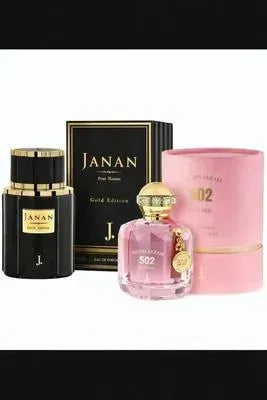Janan & Wasim Akram Galbanum Black Unisex Perfume Set 100ml – Long Lasting Fragrance Gift Set for Men & Women