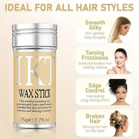 Hair Wax Stick for Frizz Control & Long Hold – Smooth Flyaways Styling Wax for All Hair Types
